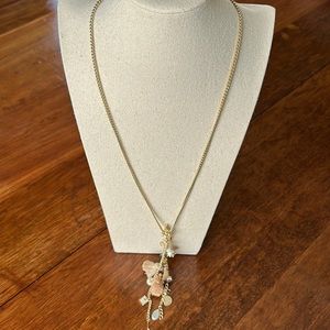 Express Long Gold Charm Necklace